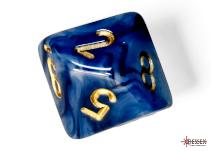 Phantom Teal-Gold - Polyhedral 7-Dice Set - Brain Spice