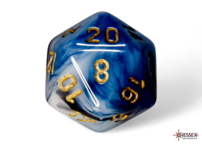 Phantom Teal-Gold - Polyhedral 7-Dice Set - Brain Spice