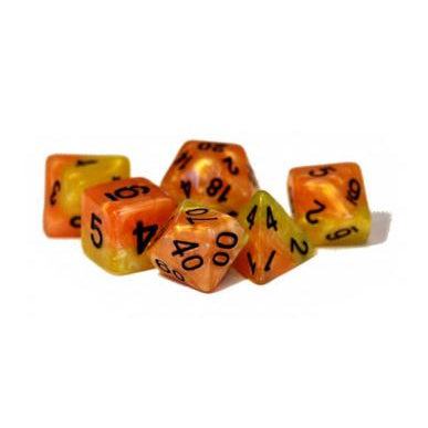 Phoenix 7-Dice Set with Dice Case - Brain Spice