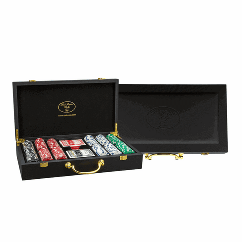 Poker Set - 300 Chips 11.5g - Black PU Leather Case - Brain Spice