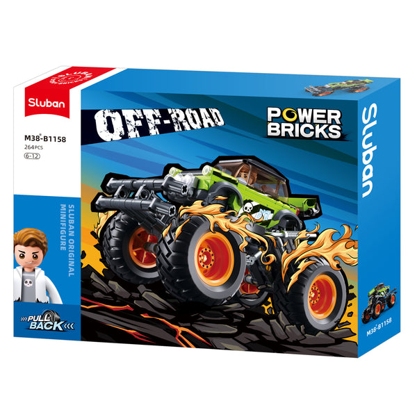 Power Bricks Off-Road Vehicle - Model Bricks 264pcs - Brain Spice