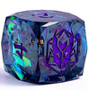 Purple Starry Night - Captured Magic 7-Dice Set - Luster Cut Resin - Brain Spice