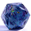 Purple Starry Night - Captured Magic 7-Dice Set - Luster Cut Resin - Brain Spice