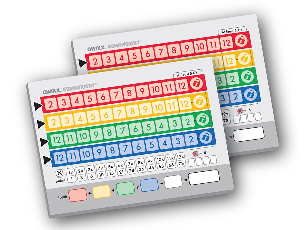 Qwixx Replacement Score Pads - Brain Spice