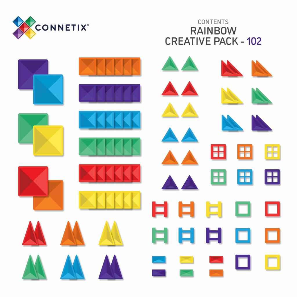Rainbow Creative Pack - Connetix - 102pc - Brain Spice
