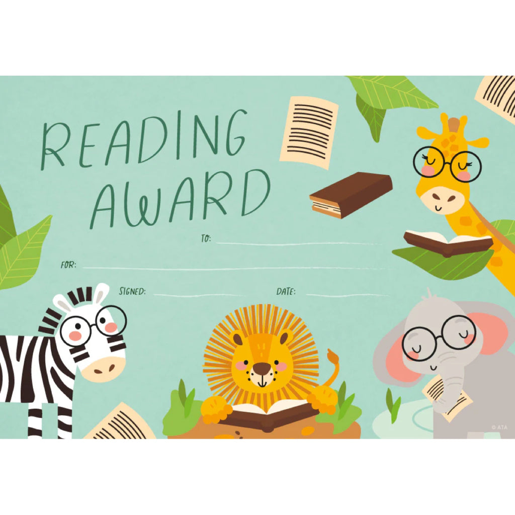 Reading Award - Certificate - Brain Spice