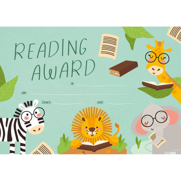 Reading Award - Certificate - Brain Spice