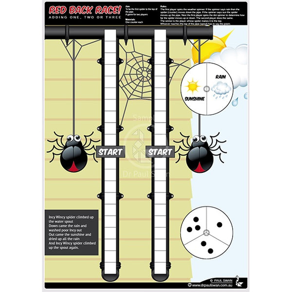 Red Back Race - Pack of 4 - EDUGames - Brain Spice