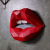 Red Lips Origami Model - 3D Paper Art - Brain Spice