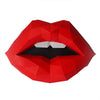 Red Lips Origami Model - 3D Paper Art - Brain Spice