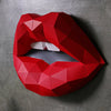 Red Lips Origami Model - 3D Paper Art - Brain Spice