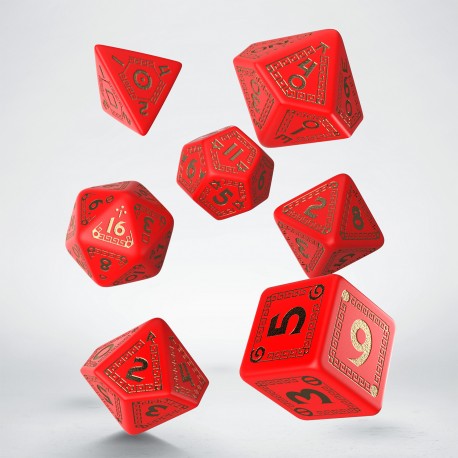Red & Gold RuneQuest - 7-Dice Set
