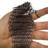 Rhomboid Chain Maille Keyring - Hand Crafted - Oil Slick - Brain Spice