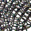 Rhomboid Chain Maille Keyring - Hand Crafted - Oil Slick - Brain Spice