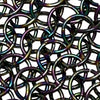 Rhomboid Chain Maille Keyring - Hand Crafted - Oil Slick - Brain Spice