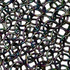 Rhomboid Chain Maille Keyring - Hand Crafted - Oil Slick - Brain Spice