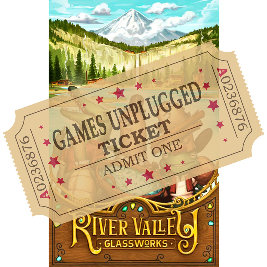 River Valley Glassworks - Games Unplugged Ticket - Brain Spice