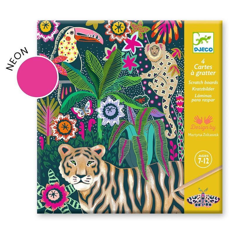 Rococo Neon Jungle Scratch Cards - Brain Spice
