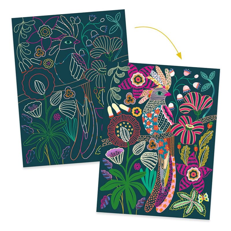 Rococo Neon Jungle Scratch Cards - Brain Spice