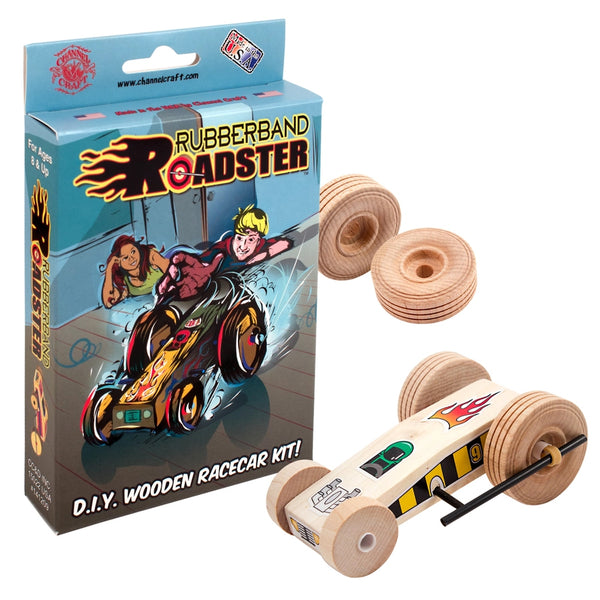 Rubberband Roadster Wooden Racecar Kit - Brain Spice