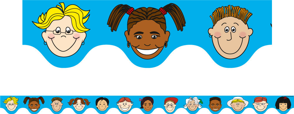 Multicultural Kids - Scalloped Border - Brain Spice