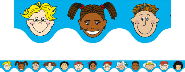 Multicultural Kids - Scalloped Border - Brain Spice
