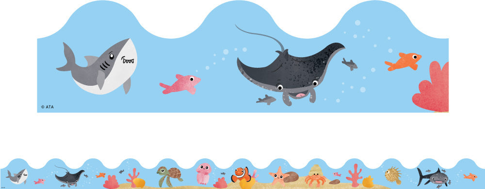 Sea Creatures - Scalloped Border - Brain Spice