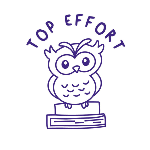 Top Effort Owl - Merit Stamp - Brain Spice