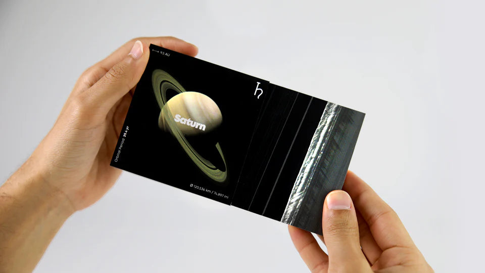 Saturn Flipbook - The Solar System Collection - Brain Spice