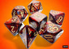 Scarab Blue-Blood-Gold Mega-hedral 7-Dice Set - Brain Spice