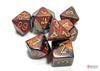 Scarab Blue-Blood-Gold - Polyhedral 7-Dice Set - Brain Spice