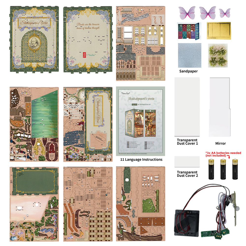 Shakespeares Verse - Miniature House Book Nook Kit - Brain Spice