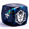 Silver Starry Night - Captured Magic 7-Dice Set - Luster Cut Resin - Brain Spice