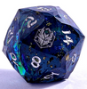 Silver Starry Night - Captured Magic 7-Dice Set - Luster Cut Resin - Brain Spice