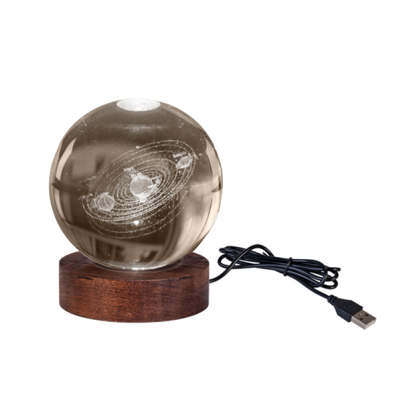 Solar System - 3D Crystal Ball Lamp - Brain Spice