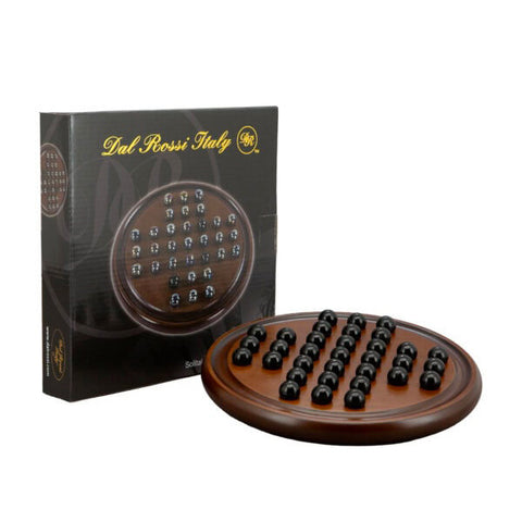 Solitaire - Wooden with Marbles - 22cm - Brain Spice