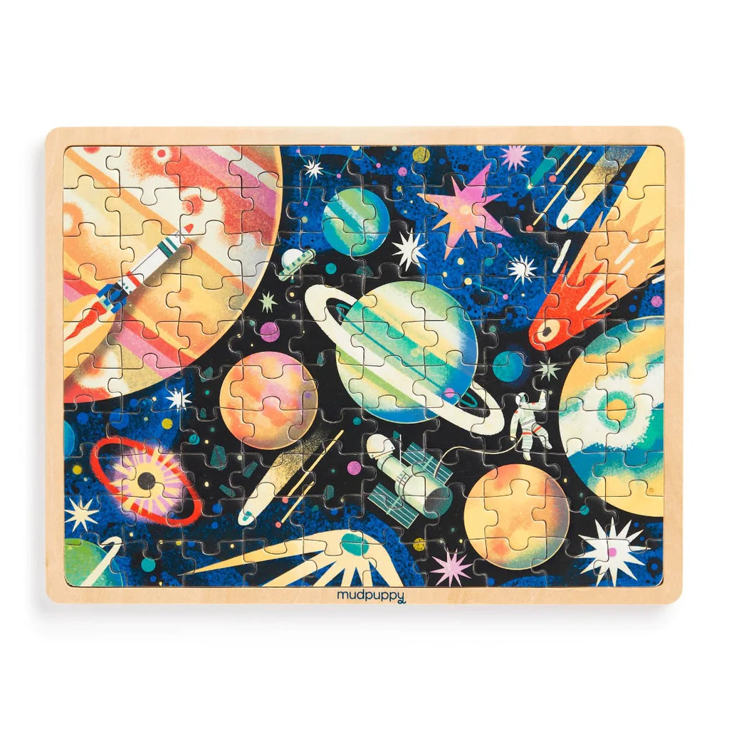 Space Mission - Wood Puzzle with Display 100pc - Brain Spice