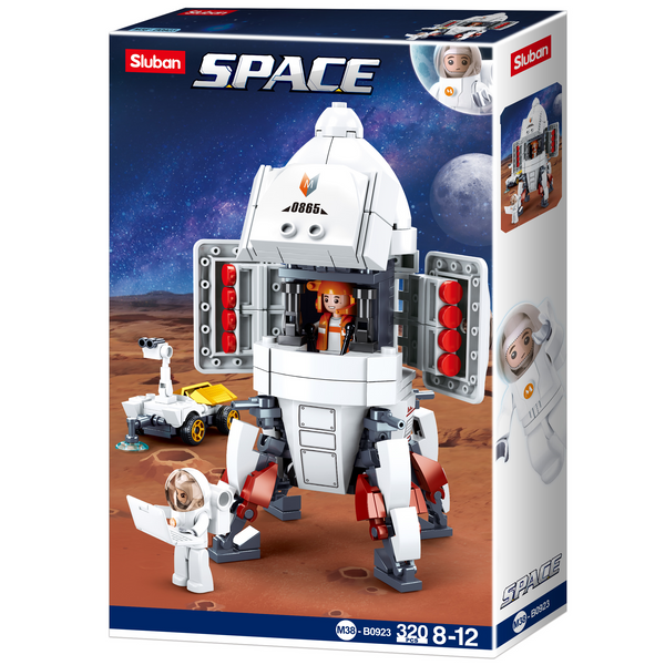 Space Saturn Landing Module - Model Bricks 320pcs - Brain Spice