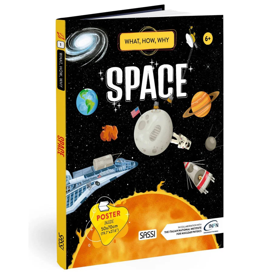 Space Book & Poster Set - Sassi How What & Why - Brain Spice