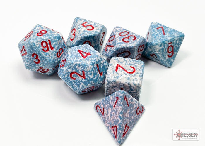 Speckled Polyhedral Air 7-Dice Set - Brain Spice