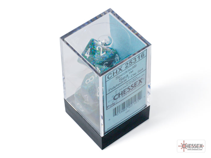 Speckled Polyhedral Sea 7-Dice Set - Brain Spice