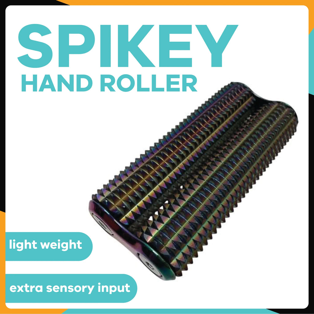 Spikey Hand Roller - Oil Slick Rainbow - 100g - Brain Spice