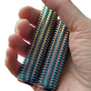 Spikey Hand Roller - Oil Slick Rainbow - 100g - Brain Spice