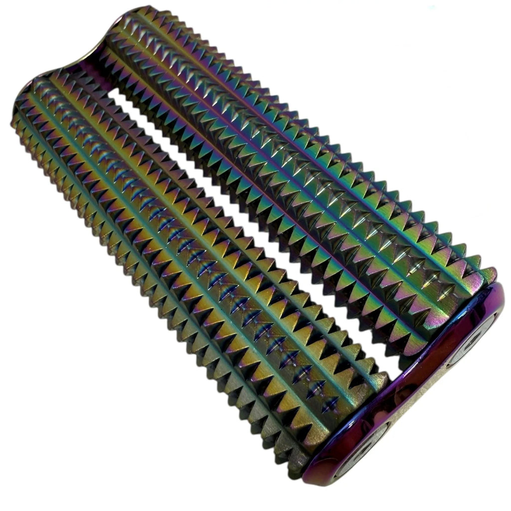 Spikey Hand Roller - Oil Slick Rainbow - 100g - Brain Spice