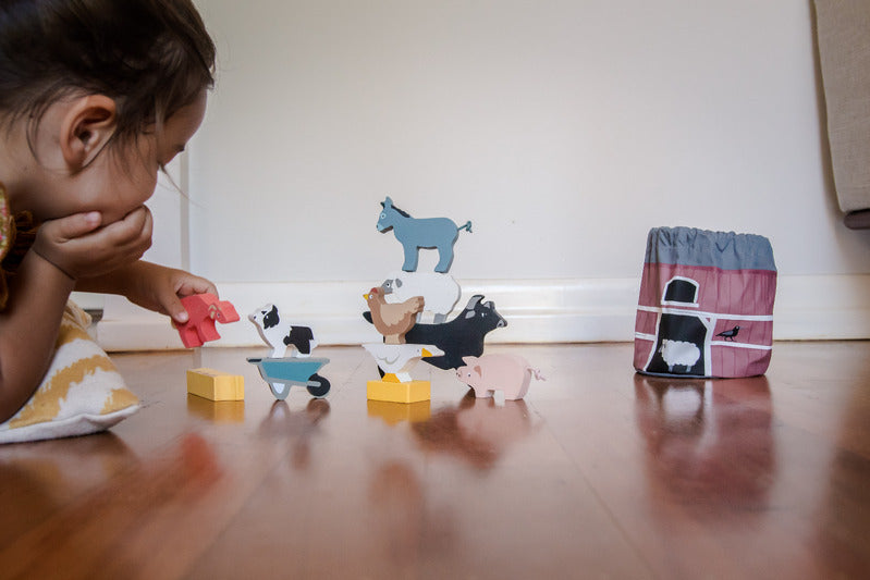 Stacking Farmyard Animals with Bag - Brain Spice