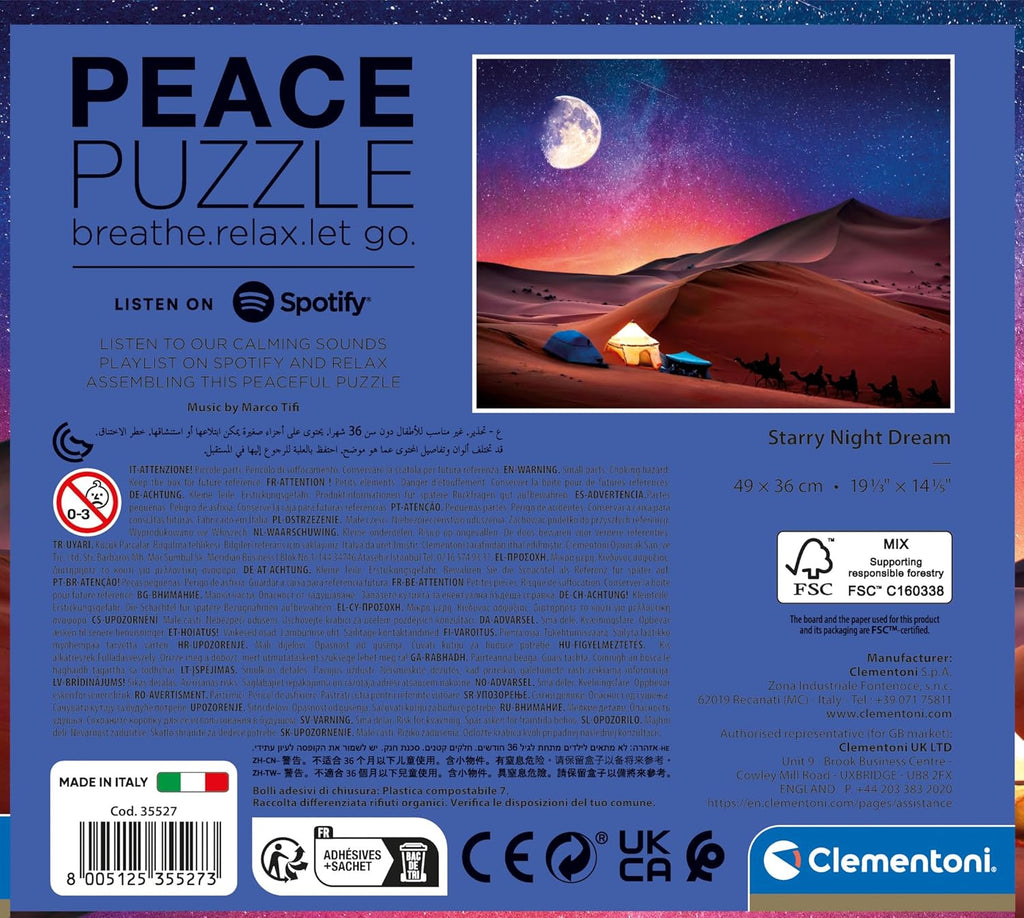 Starry Night Dream Peace Puzzle - 500pc - Brain Spice