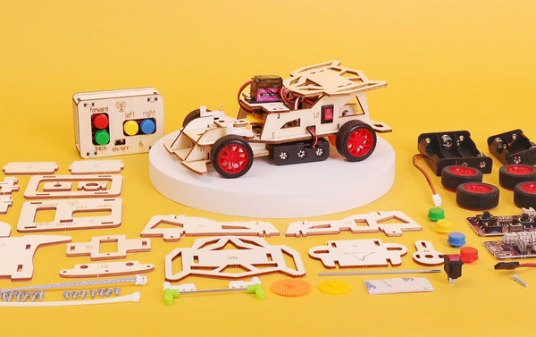Steering Remote Controlled Car DIY Kit - Brain Spice