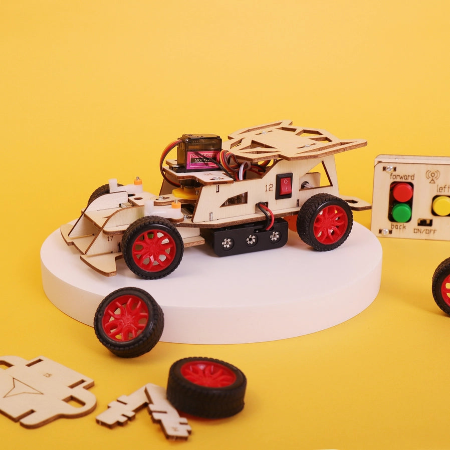Steering Remote Controlled Car DIY Kit - Brain Spice