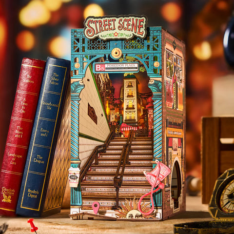 Street Scene - DIY Bookends - ROKR - Brain Spice