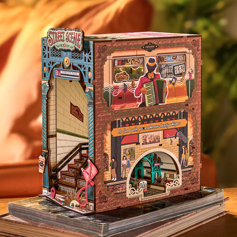 Street Scene - DIY Bookends - ROKR - Brain Spice